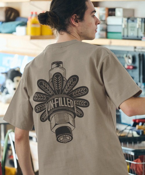 UN-FILLED(アンフィルド)の「mt9704- GERBERA MECHANIC HEAVY WEIGHT T-SHIRT Tシャツ(Tシャツ/カットソー・メンズ・ホワイト/サンドベージュ・XL/M/L)」の10枚目の写真