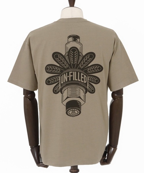 UN-FILLED(アンフィルド)の「mt9704- GERBERA MECHANIC HEAVY WEIGHT T-SHIRT Tシャツ(Tシャツ/カットソー・メンズ・ホワイト/サンドベージュ・XL/M/L)」の14枚目の写真