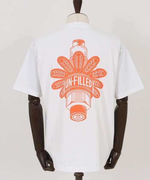 UN-FILLED(アンフィルド)の「mt9704- GERBERA MECHANIC HEAVY WEIGHT T-SHIRT Tシャツ(Tシャツ/カットソー・メンズ・ホワイト/サンドベージュ・XL/M/L)」の16枚目の写真