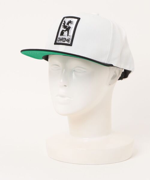 CHROME（クローム）の「CHROME/クローム キャップ FLTV 6 PANEL CAP JP203WHBK（キャップ・メンズ・ホワイト×ブラック・FREE）」の6枚目の写真