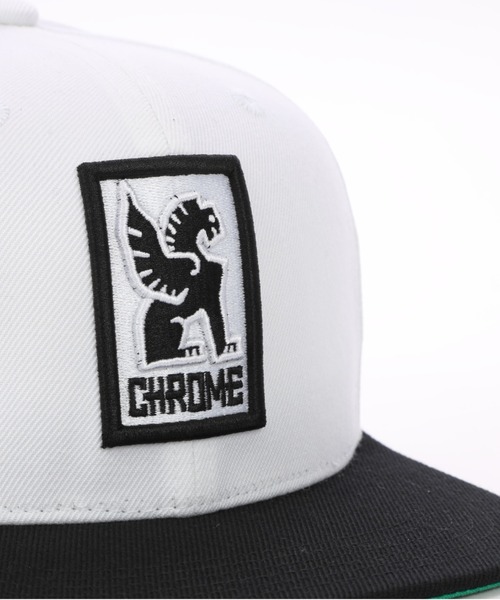 CHROME（クローム）の「CHROME/クローム キャップ FLTV 6 PANEL CAP JP203WHBK（キャップ・メンズ・ホワイト×ブラック・FREE）」の5枚目の写真