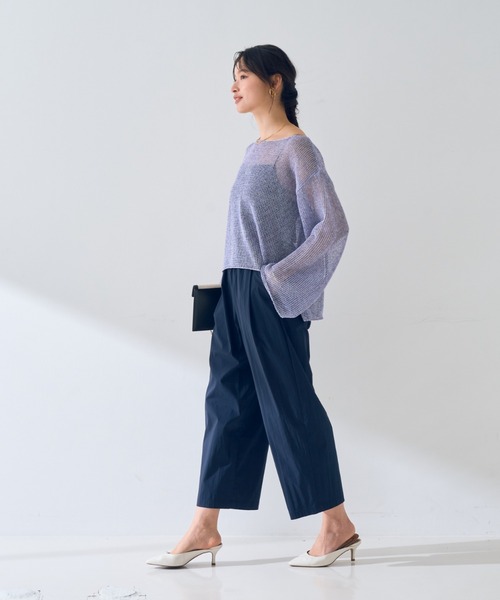 Rouge vif(ルージュヴィフ)の「シアーメッシュペーパーニットプルオーバー(ニット/セーター・レディース・ベージュ/グレー/ブルー/ダークベージュ/パープル・フリー)」の21枚目の写真