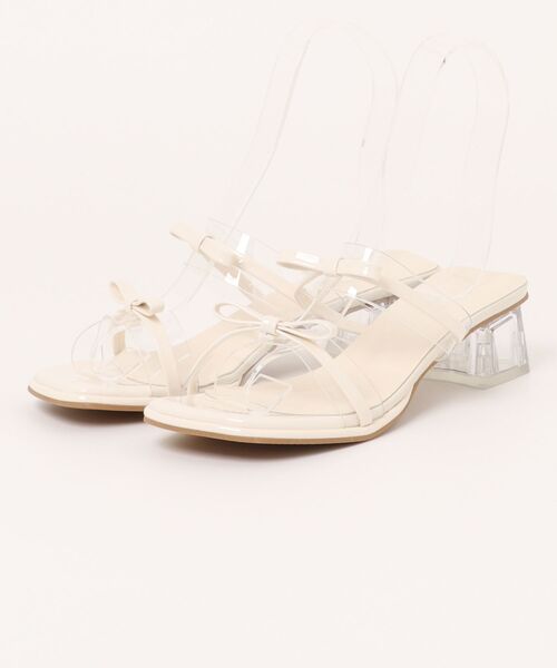 shoes365(シューズスリーシックスファイヴ)の「【shoes 365】クリアストラップスクエアトゥミュール (SS)(サンダル・レディース・オフホワイト/シルバー・24.5/25.0cm/24.0cm/23.5cm/23.0cm/22.5cm)」の12枚目の写真