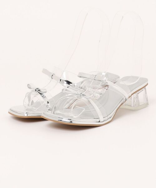 shoes365(シューズスリーシックスファイヴ)の「【shoes 365】クリアストラップスクエアトゥミュール (SS)(サンダル・レディース・オフホワイト/シルバー・24.5/25.0cm/24.0cm/23.5cm/23.0cm/22.5cm)」の13枚目の写真