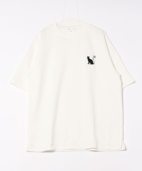 セール】flower cat刺繍 ポンチTシャツ（Tシャツ/カットソー
