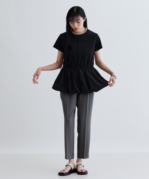 GALLEST（ギャレスト）の「スピンドルペプラムカットソー（Tシャツ/カットソー・レディース・ライトブルー/ブラック/ホワイト・38）」の4枚目の写真