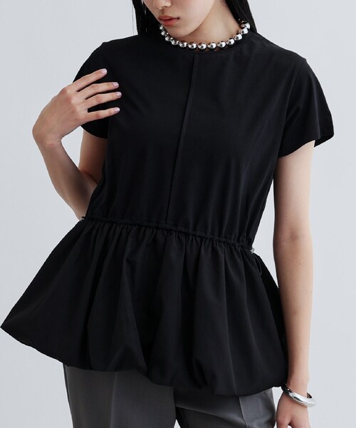 GALLEST（ギャレスト）の「スピンドルペプラムカットソー（Tシャツ/カットソー・レディース・ライトブルー/ブラック/ホワイト・38）」の5枚目の写真