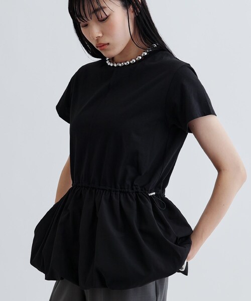 GALLEST（ギャレスト）の「スピンドルペプラムカットソー（Tシャツ/カットソー・レディース・ライトブルー/ブラック/ホワイト・38）」の7枚目の写真