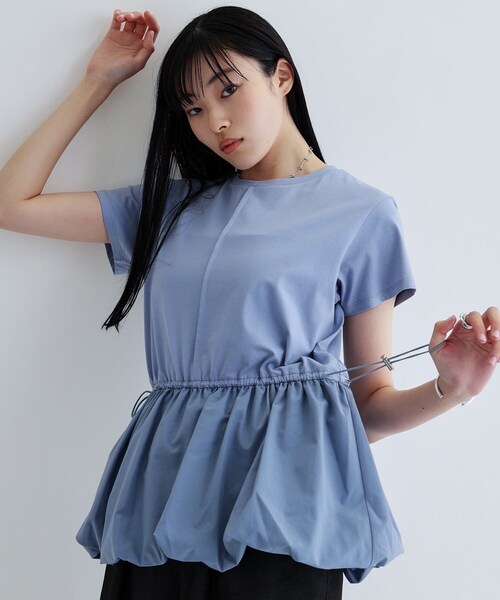 GALLEST（ギャレスト）の「スピンドルペプラムカットソー（Tシャツ/カットソー・レディース・ライトブルー/ブラック/ホワイト・38）」の11枚目の写真