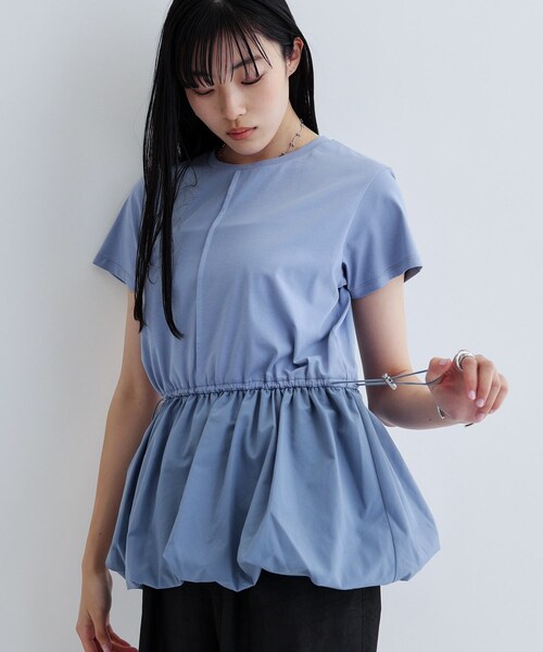 GALLEST（ギャレスト）の「スピンドルペプラムカットソー（Tシャツ/カットソー・レディース・ライトブルー/ブラック/ホワイト・38）」の12枚目の写真