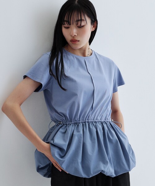 GALLEST（ギャレスト）の「スピンドルペプラムカットソー（Tシャツ/カットソー・レディース・ライトブルー/ブラック/ホワイト・38）」の13枚目の写真