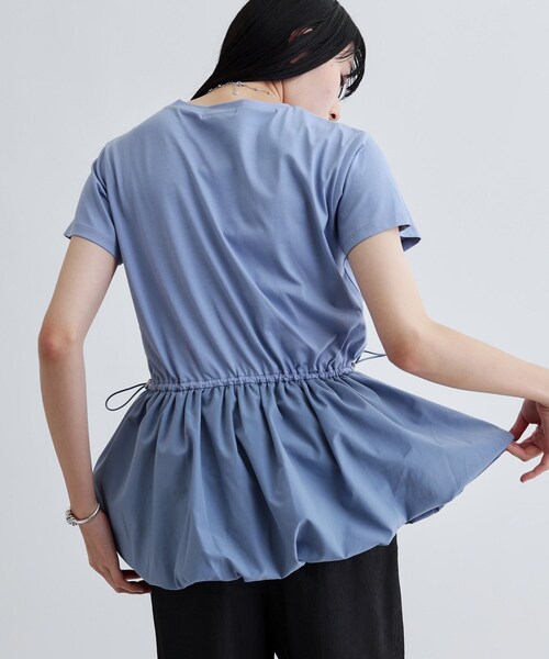 GALLEST（ギャレスト）の「スピンドルペプラムカットソー（Tシャツ/カットソー・レディース・ライトブルー/ブラック/ホワイト・38）」の15枚目の写真