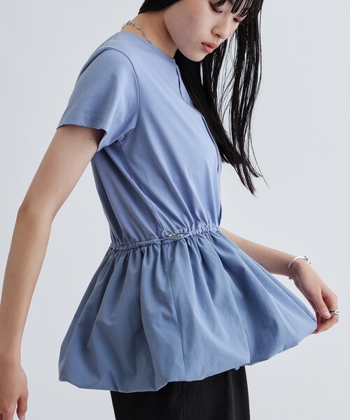 GALLEST（ギャレスト）の「スピンドルペプラムカットソー（Tシャツ/カットソー・レディース・ライトブルー/ブラック/ホワイト・38）」の16枚目の写真