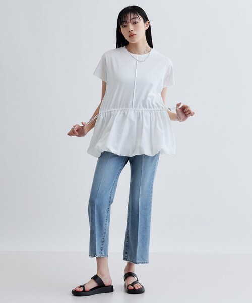 GALLEST（ギャレスト）の「スピンドルペプラムカットソー（Tシャツ/カットソー・レディース・ライトブルー/ブラック/ホワイト・38）」の18枚目の写真