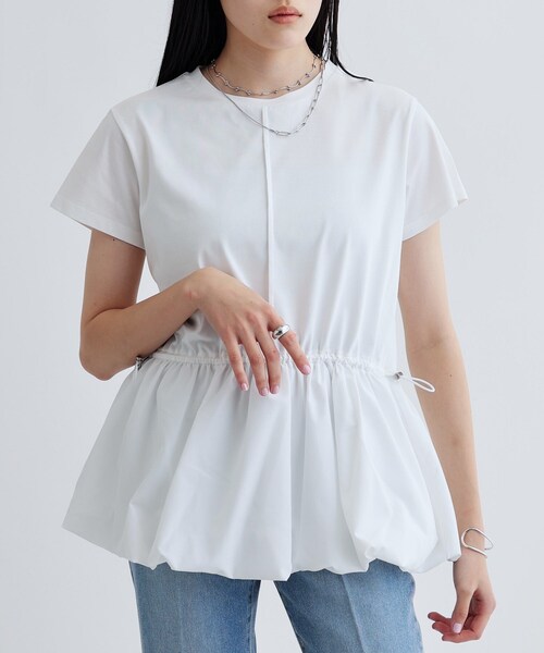 GALLEST（ギャレスト）の「スピンドルペプラムカットソー（Tシャツ/カットソー・レディース・ライトブルー/ブラック/ホワイト・38）」の19枚目の写真