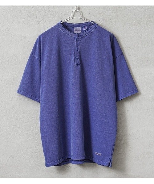WAIPER.inc(ワイパーインク)の「Goodwear グッドウェア 2W7-15205 USAコットン S/S ガーメントダイ ヘンリーネック Tシャツ BIG(Tシャツ/カットソー・メンズ・チャコールグレー/ブルー系その他/ブルー系その他2・S/L/M/XL)」の2枚目の写真