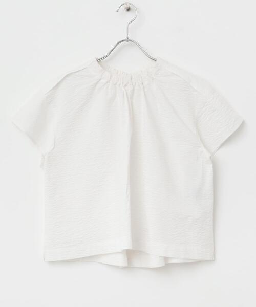 URBAN RESEARCH ROSSO WOMEN（アーバンリサーチ　ロッソ）の「シアサッカーショートギャザーブラウス（シャツ/ブラウス・レディース・ブラック/グリーン/ホワイト・FREE）」の11枚目の写真