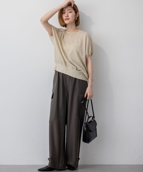 23区（ニジュウサンク）の「【SLOW/一部店舗限定】ブライトヴィンテージクロス カーゴパンツ（カーゴパンツ・レディース・グレー系/カーキ系・40/36/38）」の12枚目の写真