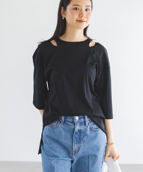 セール】Room no.8/ルームエイト スムースコットンネックオープン