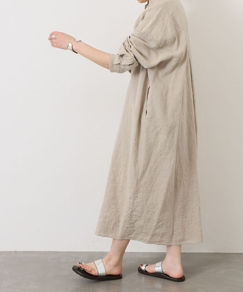 タグ付き ジャーナルスタンダードラックス コットン ゆったり シャツワンピース ソフトリネンシャツワンピース(ワンピース)|JOURNAL STANDARD