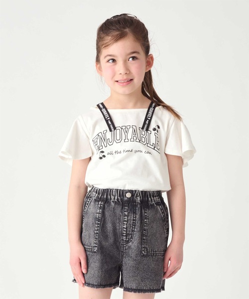 ever closet(エバークローゼット)の「ロゴ半袖Tシャツ(Tシャツ/カットソー・キッズ・グリーン系その他2/グリーン系その他3/サーモンピンク/ブラック/パープル系その他3/オフホワイト・90cm/100cm/110cm/120cm/130cm/140cm)」の2枚目の写真