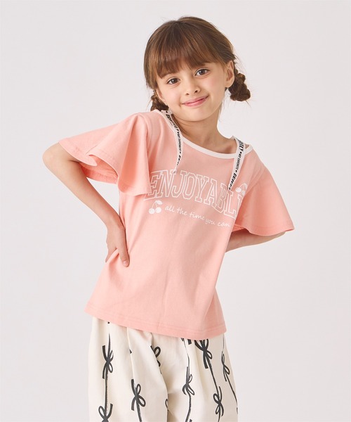 ever closet(エバークローゼット)の「ロゴ半袖Tシャツ(Tシャツ/カットソー・キッズ・グリーン系その他2/グリーン系その他3/サーモンピンク/ブラック/パープル系その他3/オフホワイト・90cm/100cm/110cm/120cm/130cm/140cm)」の6枚目の写真