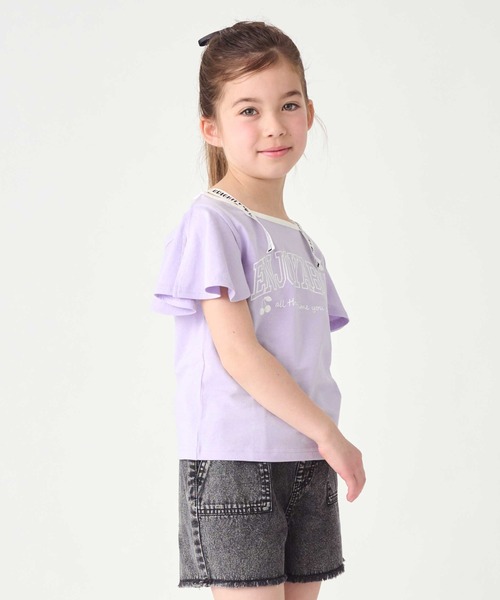 ever closet(エバークローゼット)の「ロゴ半袖Tシャツ(Tシャツ/カットソー・キッズ・グリーン系その他2/グリーン系その他3/サーモンピンク/ブラック/パープル系その他3/オフホワイト・90cm/100cm/110cm/120cm/130cm/140cm)」の5枚目の写真