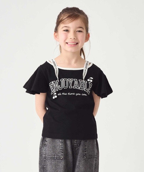 ever closet(エバークローゼット)の「ロゴ半袖Tシャツ(Tシャツ/カットソー・キッズ・グリーン系その他2/グリーン系その他3/サーモンピンク/ブラック/パープル系その他3/オフホワイト・90cm/100cm/110cm/120cm/130cm/140cm)」の3枚目の写真