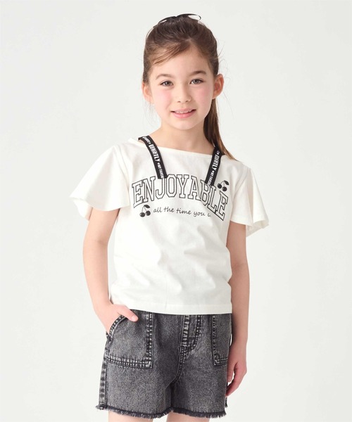 ever closet(エバークローゼット)の「ロゴ半袖Tシャツ(Tシャツ/カットソー・キッズ・グリーン系その他2/グリーン系その他3/サーモンピンク/ブラック/パープル系その他3/オフホワイト・90cm/100cm/110cm/120cm/130cm/140cm)」の21枚目の写真