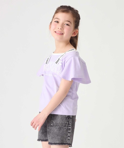 ever closet(エバークローゼット)の「ロゴ半袖Tシャツ(Tシャツ/カットソー・キッズ・グリーン系その他2/グリーン系その他3/サーモンピンク/ブラック/パープル系その他3/オフホワイト・90cm/100cm/110cm/120cm/130cm/140cm)」の18枚目の写真