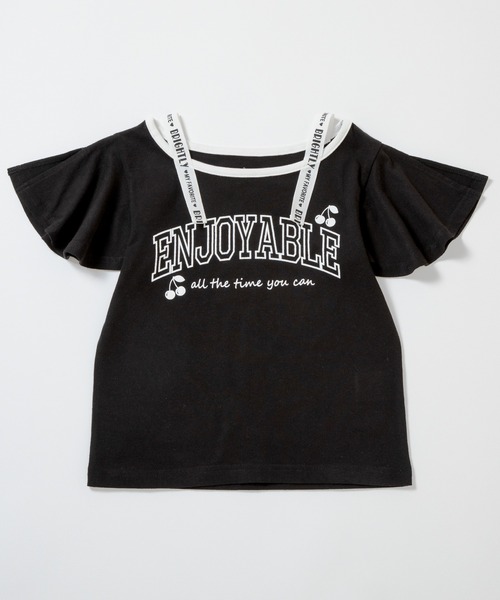 ever closet(エバークローゼット)の「ロゴ半袖Tシャツ(Tシャツ/カットソー・キッズ・グリーン系その他2/グリーン系その他3/サーモンピンク/ブラック/パープル系その他3/オフホワイト・90cm/100cm/110cm/120cm/130cm/140cm)」の7枚目の写真