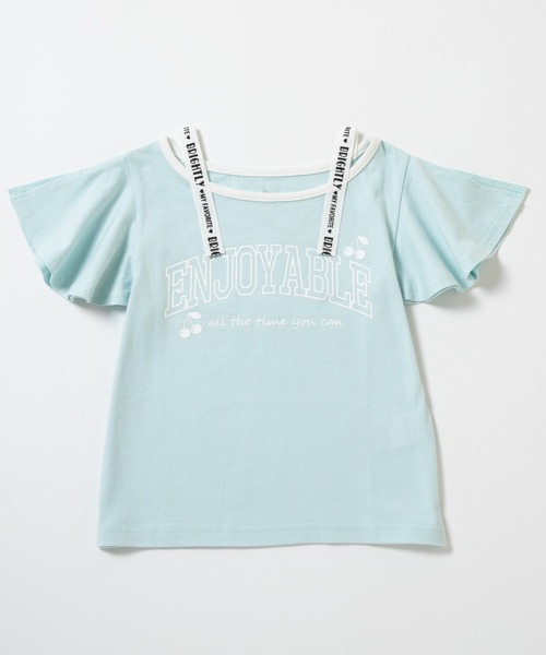 ever closet(エバークローゼット)の「ロゴ半袖Tシャツ(Tシャツ/カットソー・キッズ・グリーン系その他2/グリーン系その他3/サーモンピンク/ブラック/パープル系その他3/オフホワイト・90cm/100cm/110cm/120cm/130cm/140cm)」の9枚目の写真