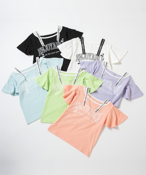 ever closet(エバークローゼット)の「ロゴ半袖Tシャツ(Tシャツ/カットソー・キッズ・グリーン系その他2/グリーン系その他3/サーモンピンク/ブラック/パープル系その他3/オフホワイト・90cm/100cm/110cm/120cm/130cm/140cm)」の11枚目の写真