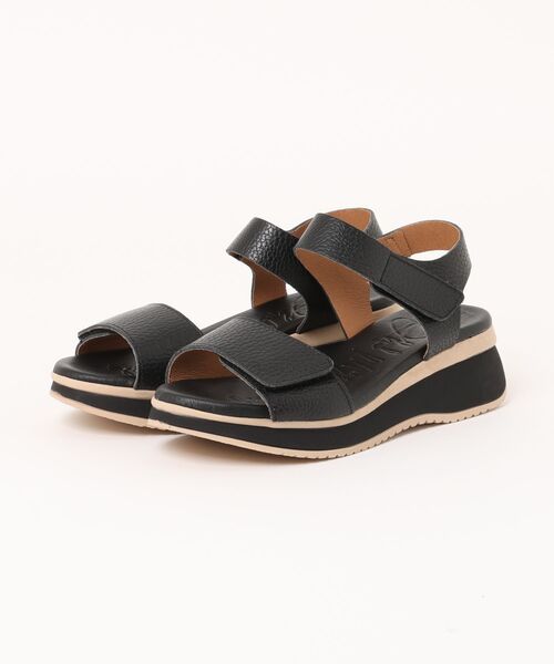 inter-chaussures(インターショシュール)の「【Oh my Sandals】ベルクロローヒールサンダル(E52500)(サンダル・レディース・ブラック/アイボリー/マルチ/シルバー/キャメル・35/36/37/38/39)」の8枚目の写真