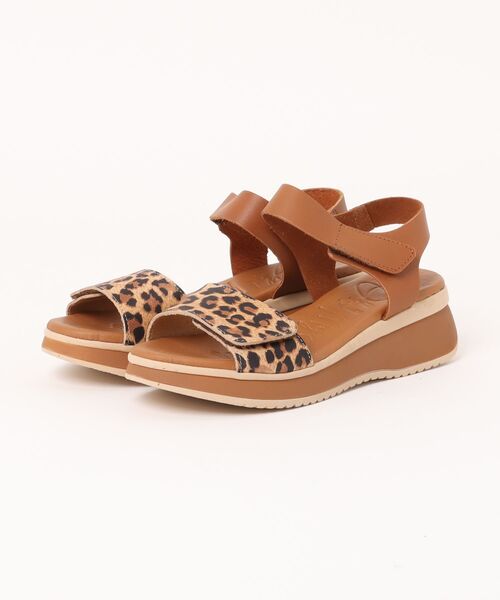 inter-chaussures(インターショシュール)の「【Oh my Sandals】ベルクロローヒールサンダル(E52500)(サンダル・レディース・ブラック/アイボリー/マルチ/シルバー/キャメル・35/36/37/38/39)」の9枚目の写真