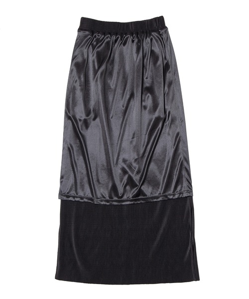 PUNYUS（プニュズ）の「セルフカットプリーツロングスカート（スカート・レディース・ブラック/グリーン/パープル/オレンジ・1/2/3/4）」の21枚目の写真