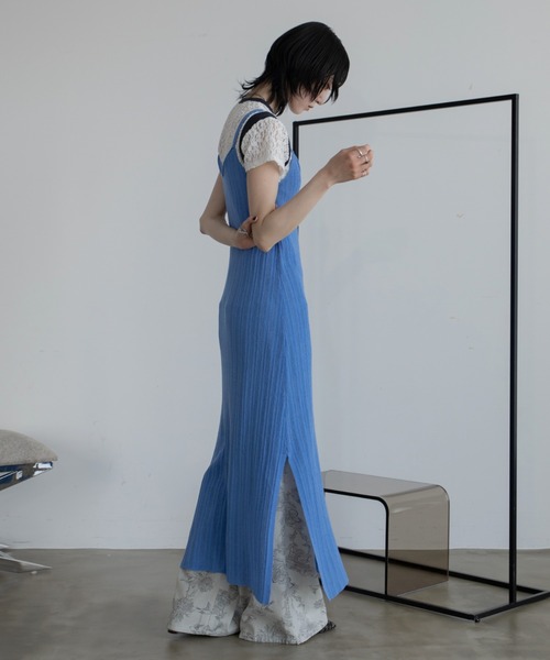 セール】ミックスカラー透かし編みキャミワンピース（ワンピース