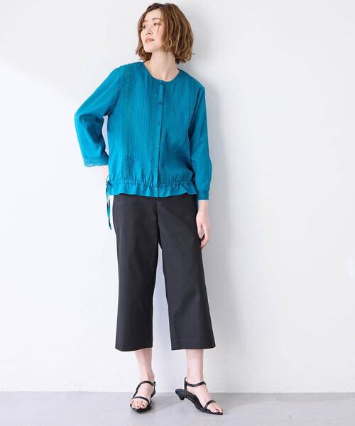 Petit Honfleur(プチオンフルール)の「ストレッチクロップドパンツ(スラックス・レディース・ブラウン/ブラック・M/L)」の21枚目の写真