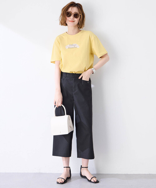 Petit Honfleur(プチオンフルール)の「ストレッチクロップドパンツ(スラックス・レディース・ブラウン/ブラック・M/L)」の17枚目の写真