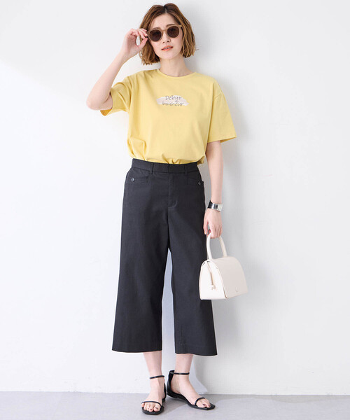 Petit Honfleur(プチオンフルール)の「ストレッチクロップドパンツ(スラックス・レディース・ブラウン/ブラック・M/L)」の16枚目の写真