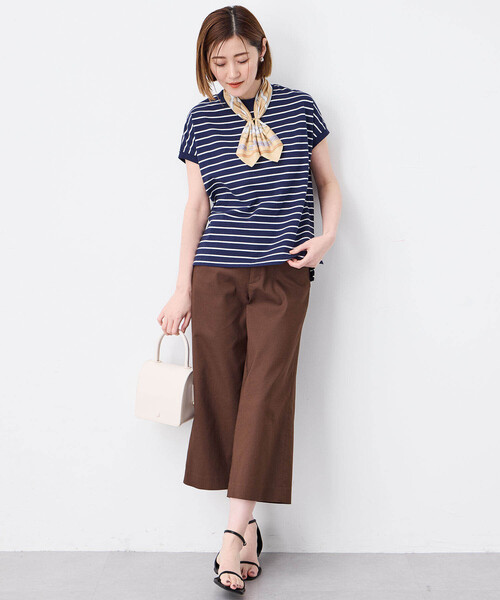 Petit Honfleur(プチオンフルール)の「ストレッチクロップドパンツ(スラックス・レディース・ブラウン/ブラック・M/L)」の15枚目の写真