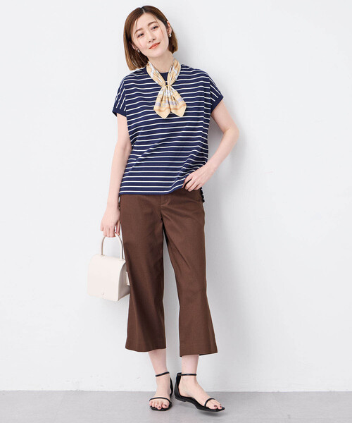 Petit Honfleur(プチオンフルール)の「ストレッチクロップドパンツ(スラックス・レディース・ブラウン/ブラック・M/L)」の14枚目の写真
