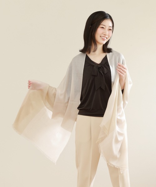 【極美品】SUEWONG/スー・ウォン シルク100%ビジューストール・ショール Instyle Japan シルク100% 正方形 スカーフ 90x90 シルク シルク