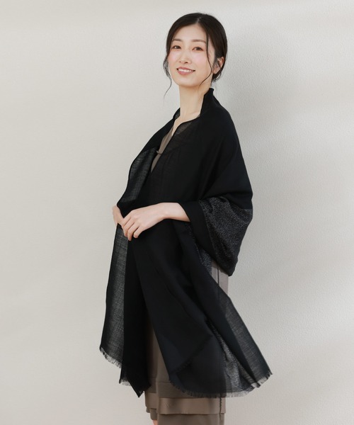 ストール薄手 春夏 大判 シルク調ウール（ストール/ショール）｜sankyo