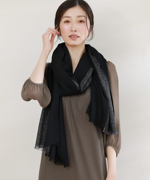 ストール薄手 春夏 大判 シルク調ウール（ストール/ショール）｜sankyo