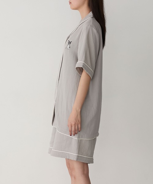 専用♥みかん⭐やわふわ楽ちん☆ガーゼ♥中バスタオル♥dot.チャコグレー 正規品・ふわふわ❣️インナーパイル・ガーゼバスタオル | 泉州タオル