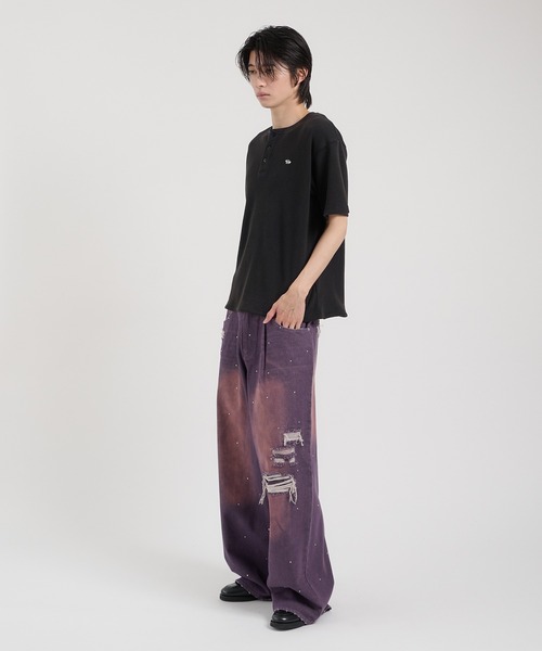 ぱん出品 ユーズドライクワイドパンツ（デニムパンツ）｜Perushu