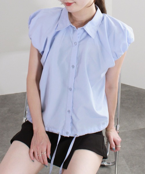 セール】【ZOZO限定】バルーンノースリーブシャツ／balloon nosleeve 
