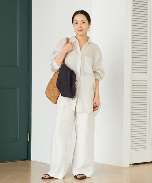 【内祝い】 PURE RAMIE SHEER シャツ（シャツ/ブラウス）｜Plage トップス