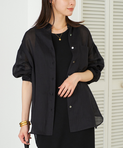 プラージュ Plage PURE RAMIE SHEER シャツ （ナチュラル